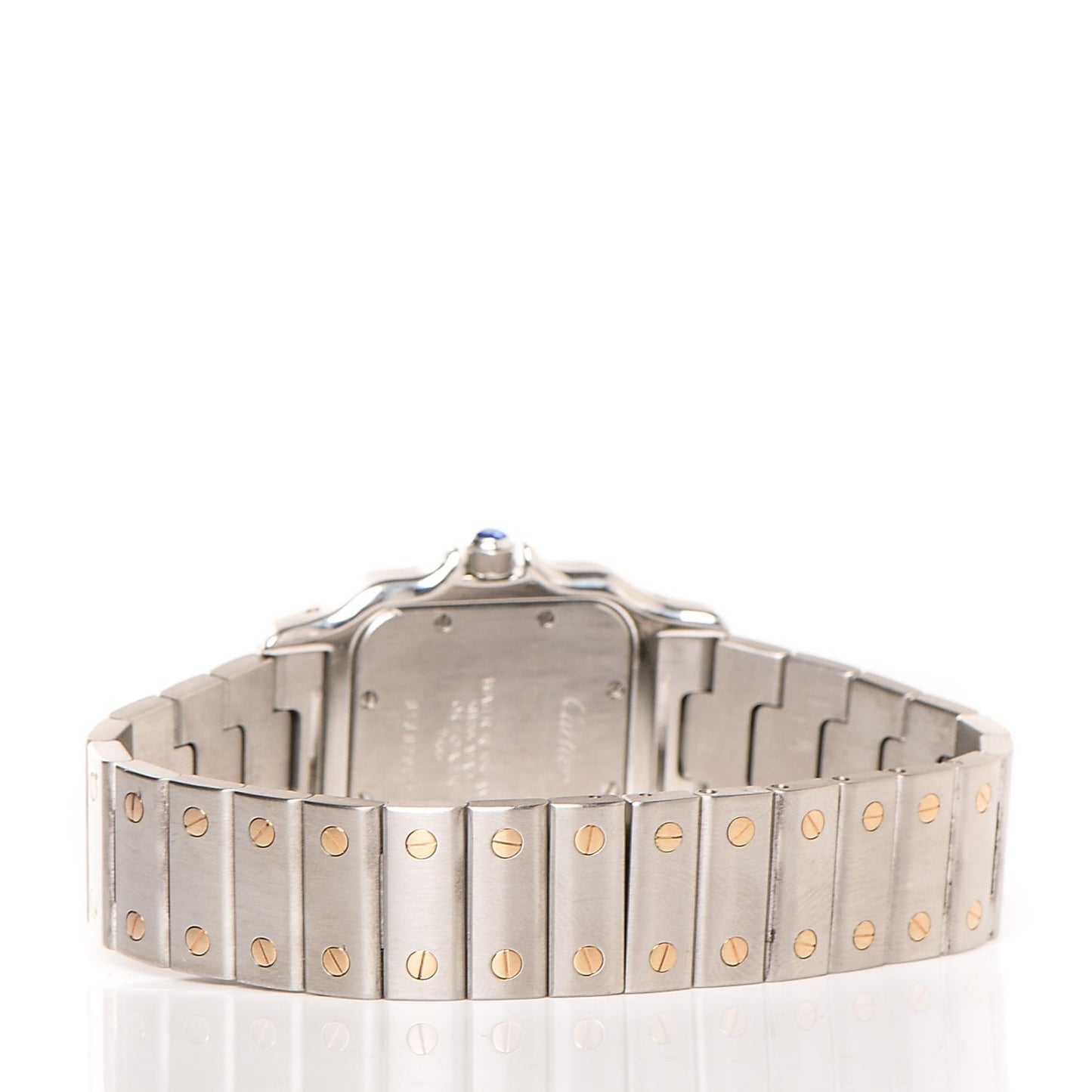 Stainless Steel 18K Yellow Gold 29mm Santos De Galbee Quartz Watch