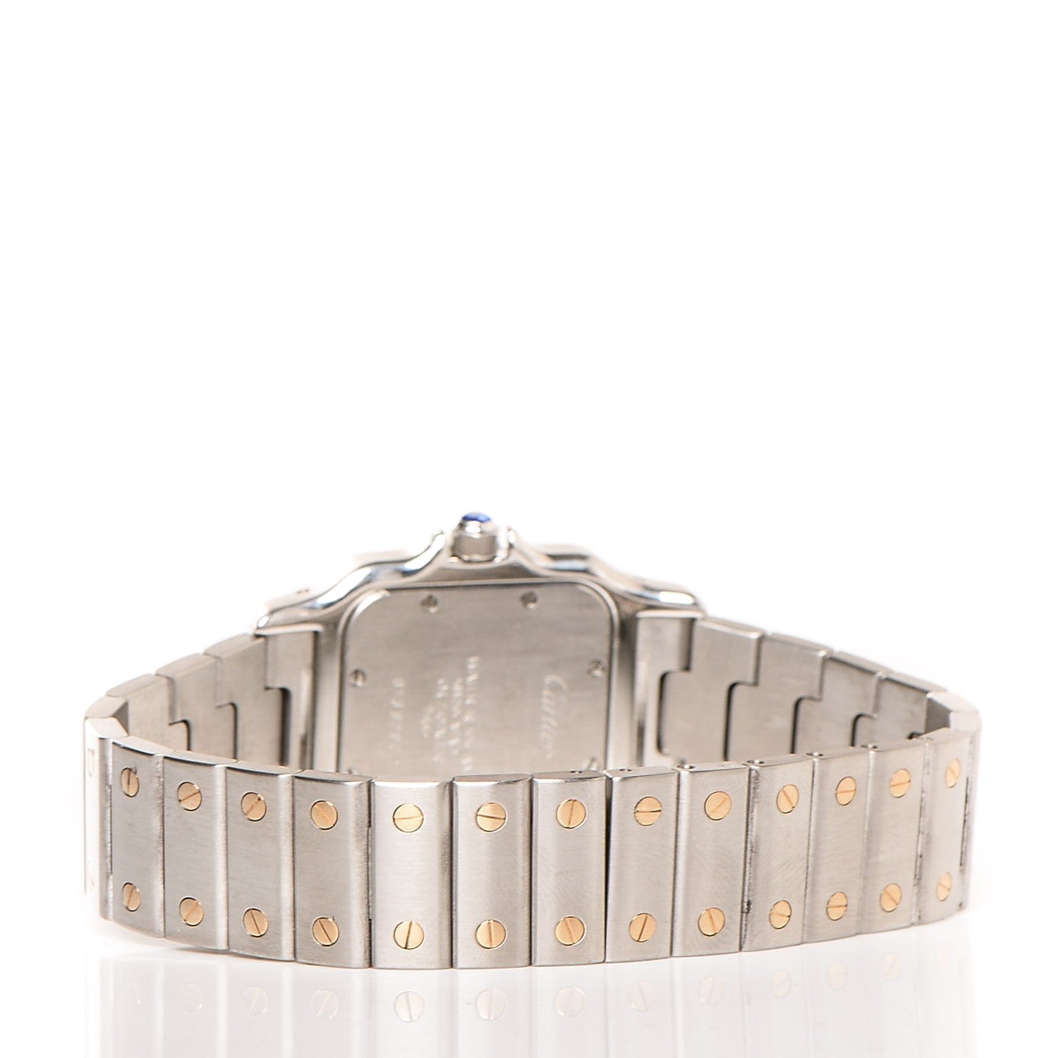 Cartier Stainless Steel 18K Yellow Gold 29mm Santos De Galbee Quartz Watch 3 of 10