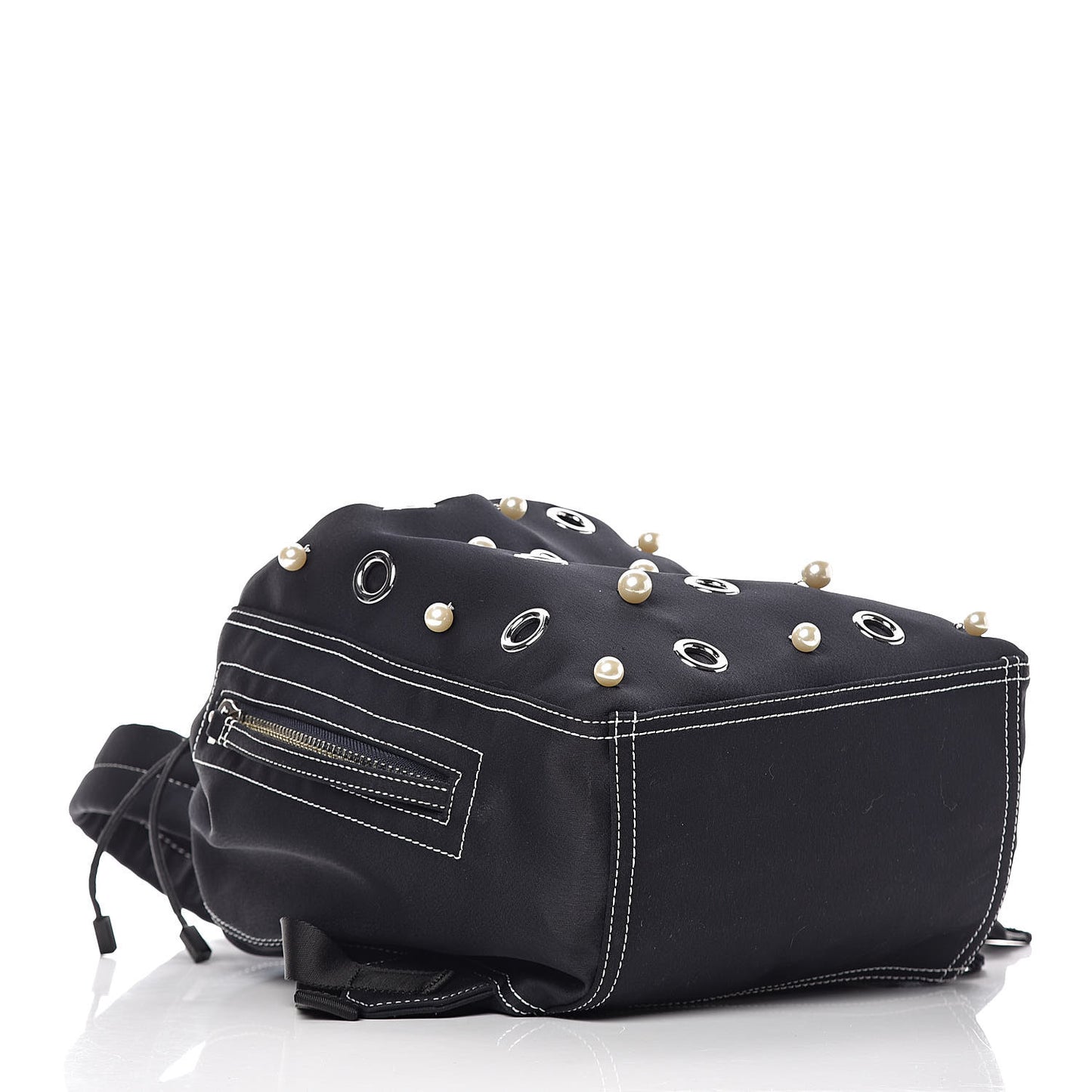 3.1 Satin Faux Pearl Eyelet Go Go Backpack Phantom Blue
