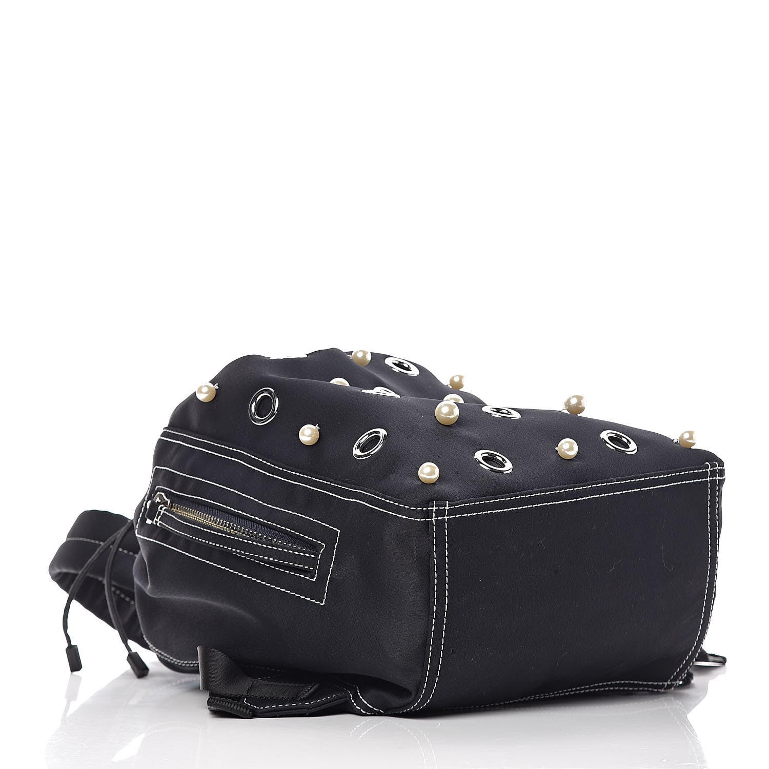 3.1 Phillip Lim 3.1 Satin Faux Pearl Eyelet Go Go Backpack Phantom Blue 4 of 10