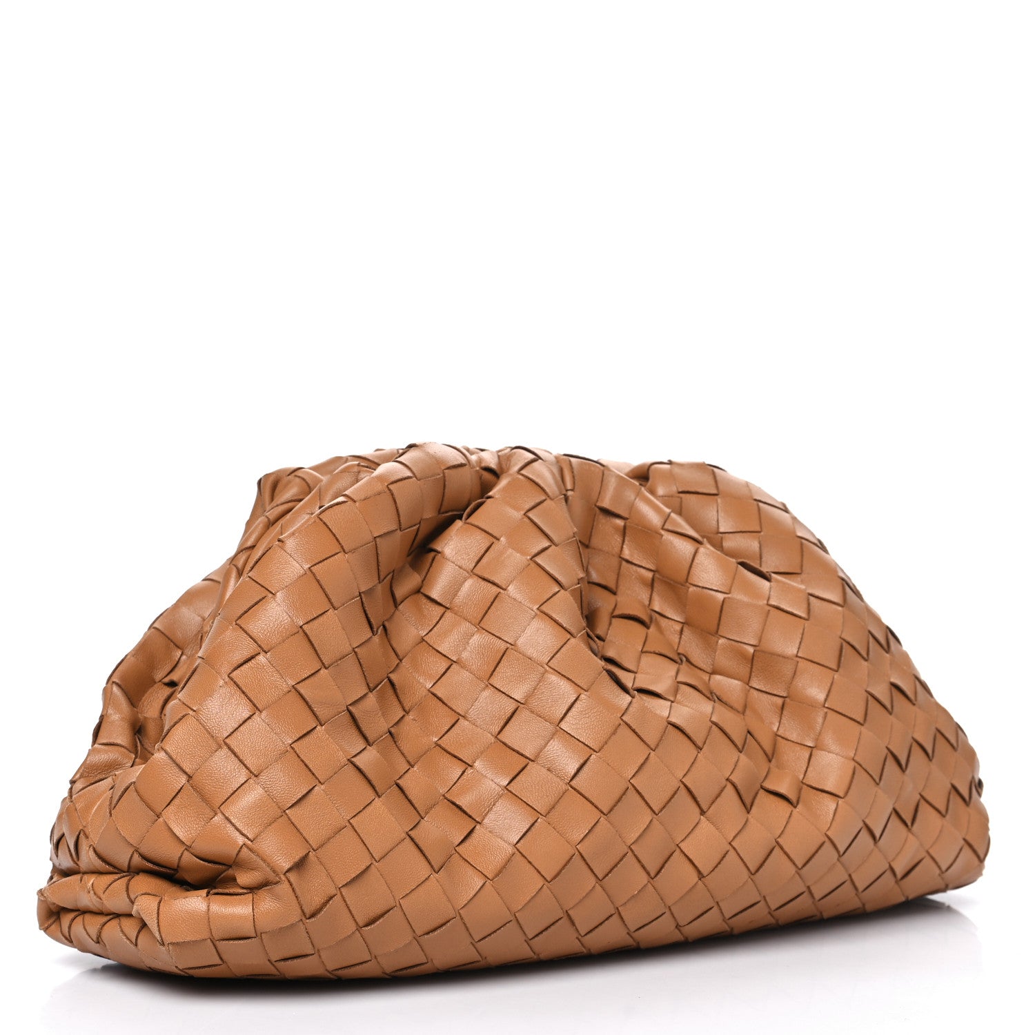 Bottega Veneta Nappa Maxi Intrecciato The Pouch Oversized Clutch  Caramel 3 of 11