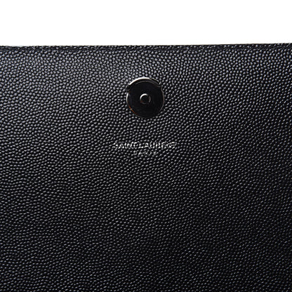 Saint Laurent Grain De Poudre Medium Classic Monogram Kate Satchel Black White 9 of 11