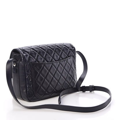 Chanel Lambskin Quilted Messenger Bag Dark Navy 3 of 14