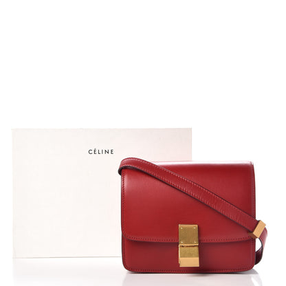 Celine Smooth Calfskin Small Classic Box Flap Bag Red 8 of 8