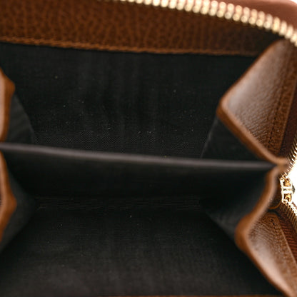 Gucci Monogram Dollar Calfskin Zip Around French Wallet Beige Ebony Tabacco 6 of 7