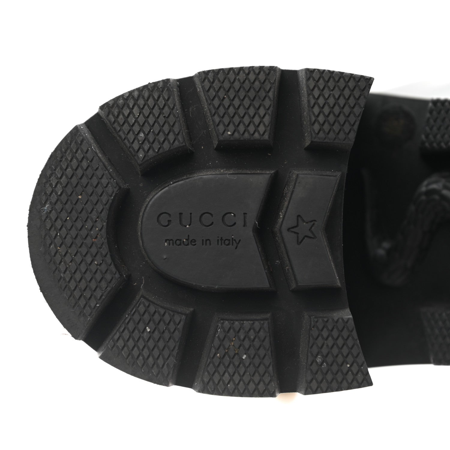 Gucci Magnum Calfskin Pearl Lace Up Combat Ankle Boots 39 Black 7 of 9