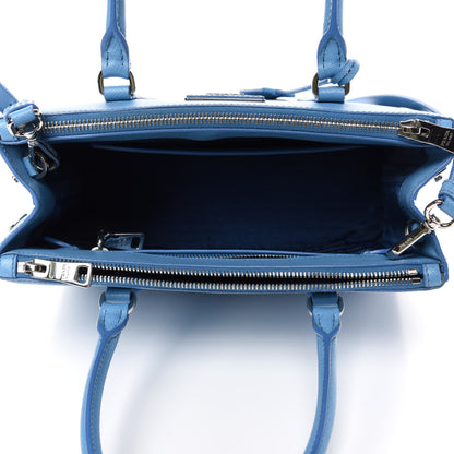 Prada Saffiano Small Galleria Double Zip Tote Mare 6 of 13