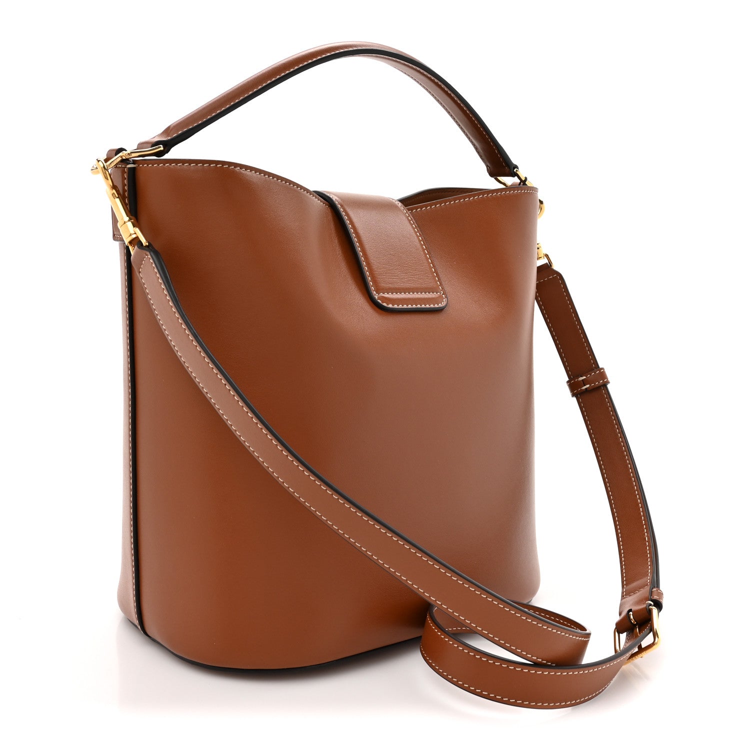 Celine Smooth Calfskin Triomphe Louise Bag Tan 4 of 12