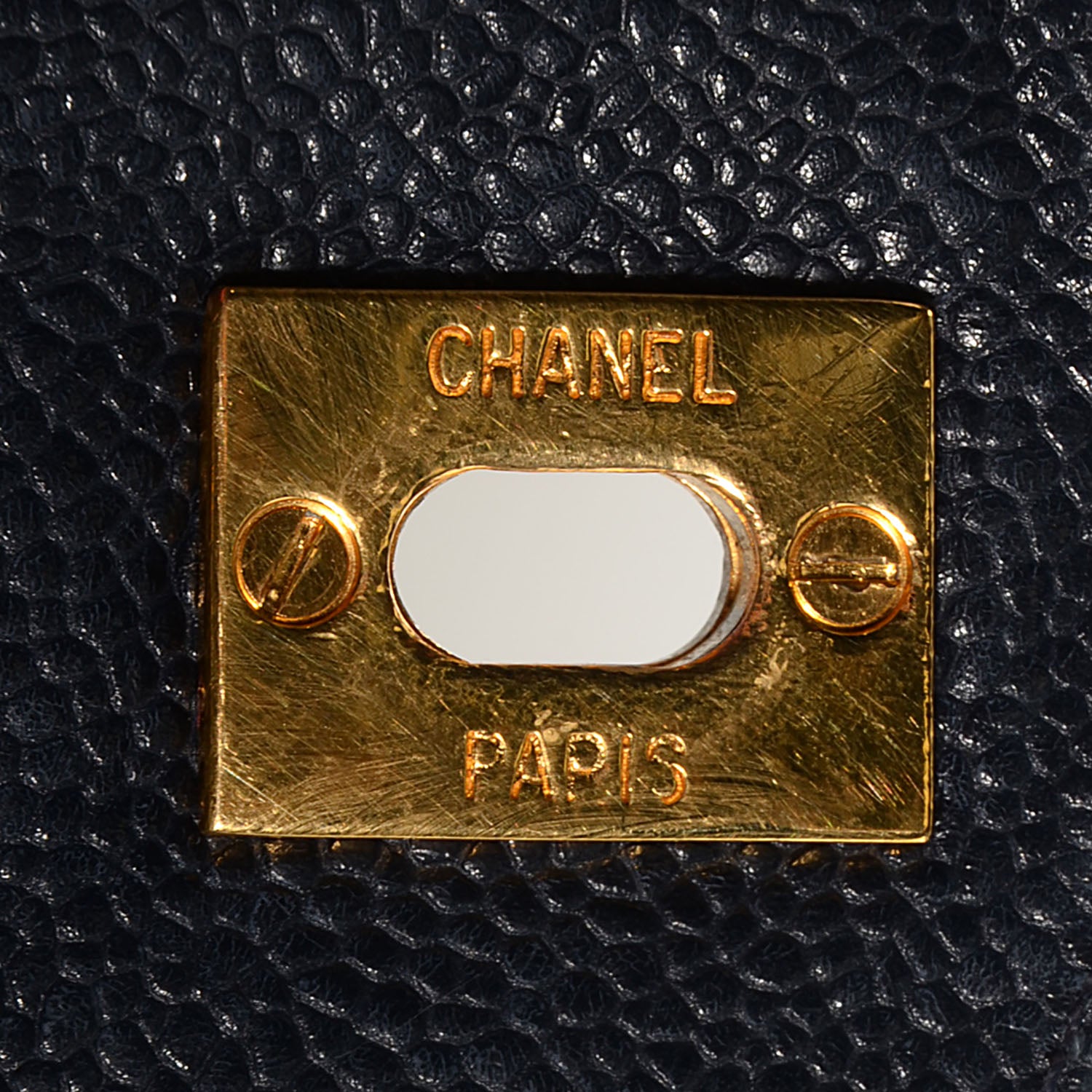 Chanel Caviar CC Shoulder Bag Navy Blue 9 of 9