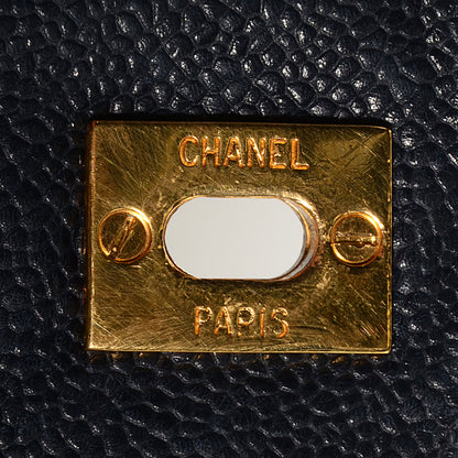 Chanel Caviar CC Shoulder Bag Navy Blue 9 of 9