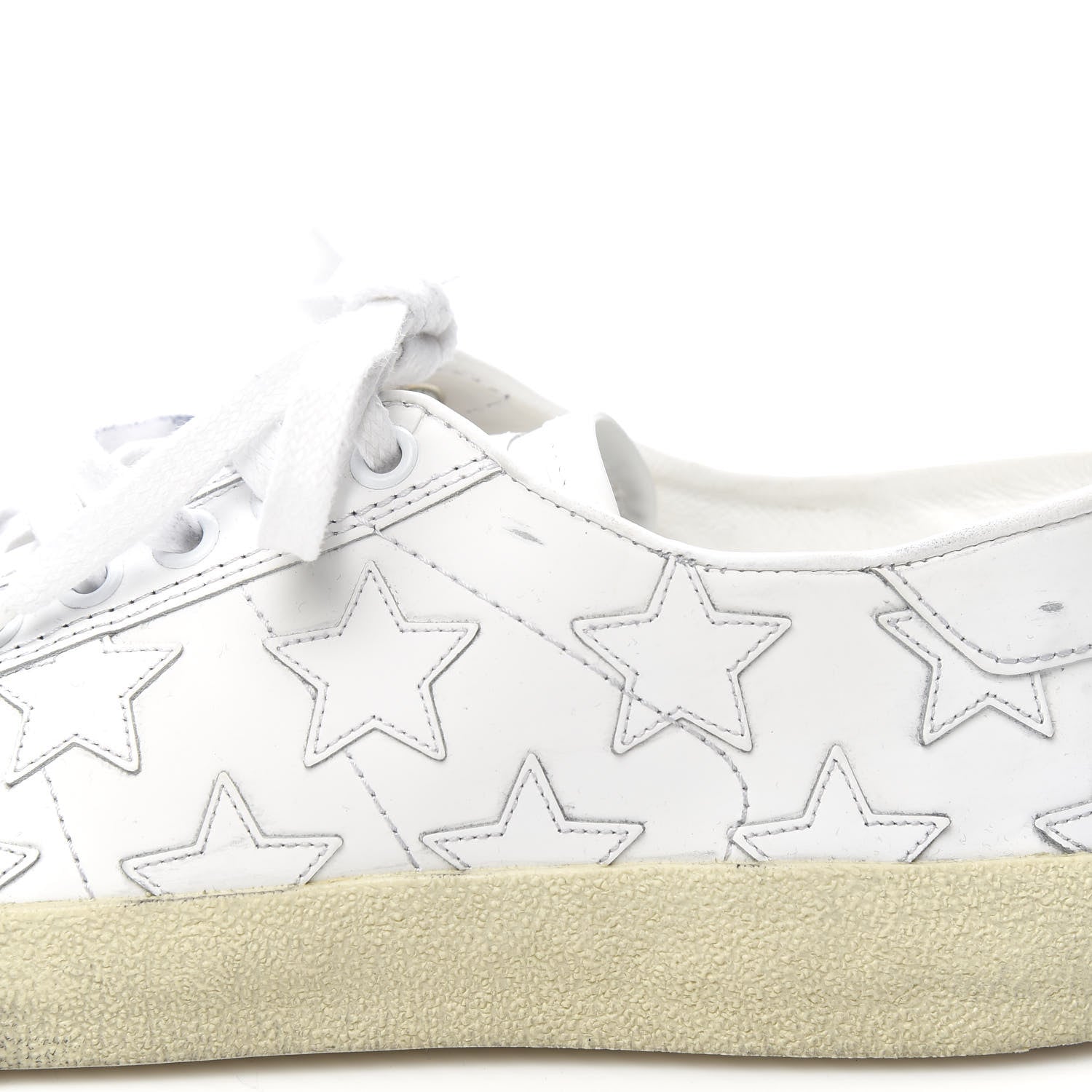 Saint Laurent Nappa Star Court Sneakers 37 White 8 of 10