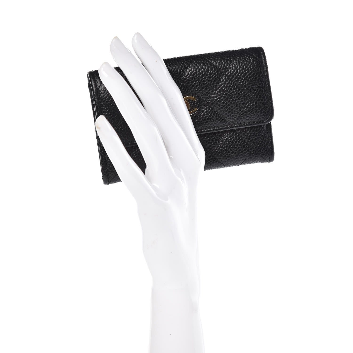 Chanel Caviar Quilted Flap Card Holder Black 2 of 8