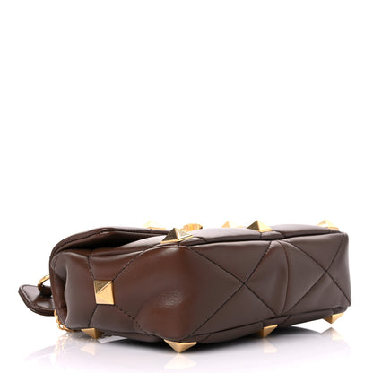 Valentino Garavani Nappa Medium Roman Stud Shoulder Bag Teak Brown 4 of 10