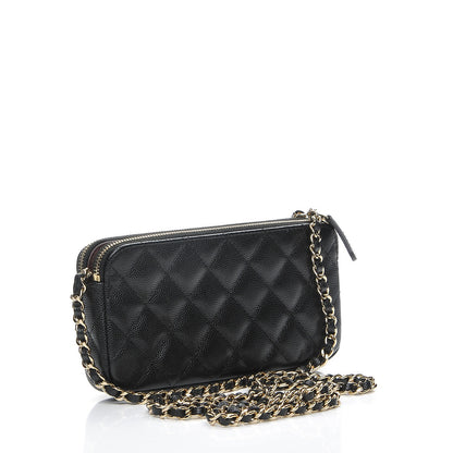 Chanel Caviar Quilted Small Clutch With Chain Black 3 of 9