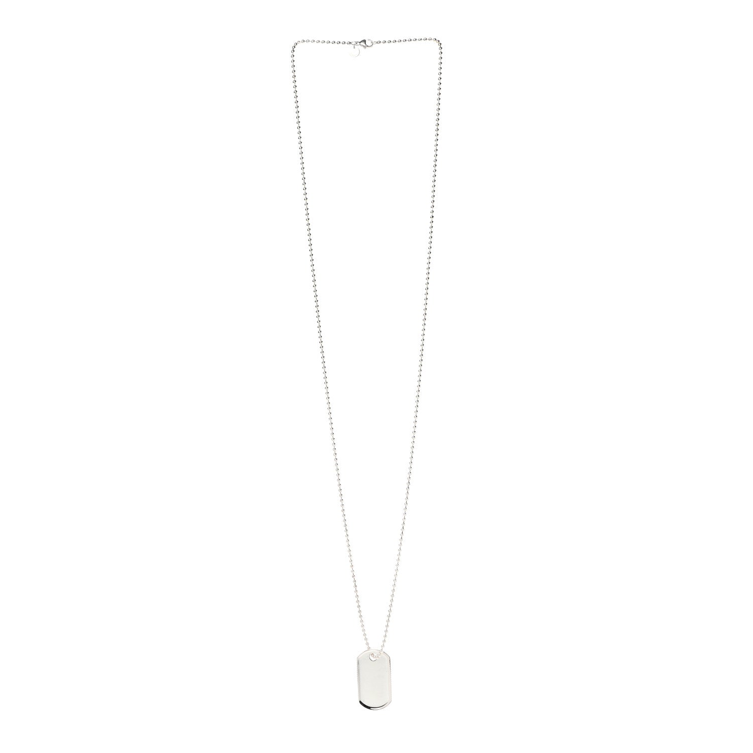 Tiffany Sterling Silver Coin Edge Dog Tag Necklace 3 of 6