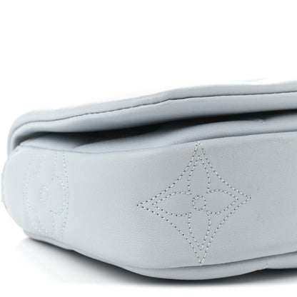 Louis Vuitton Calfskin Bubblegram Wallet On Strap Ice Blue 8 of 9