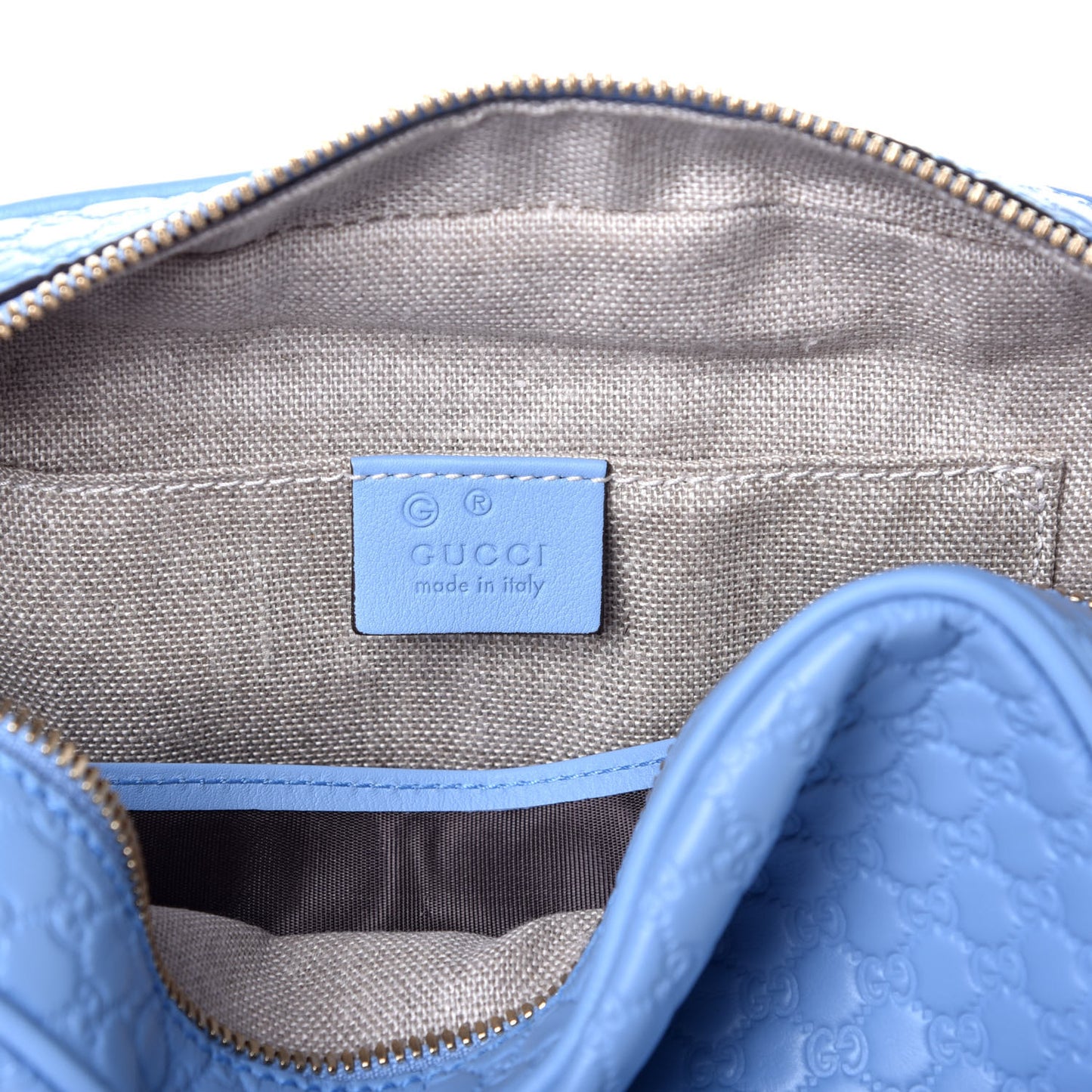 Microguccissima Mini Bree Messenger Bag Mineral Blue