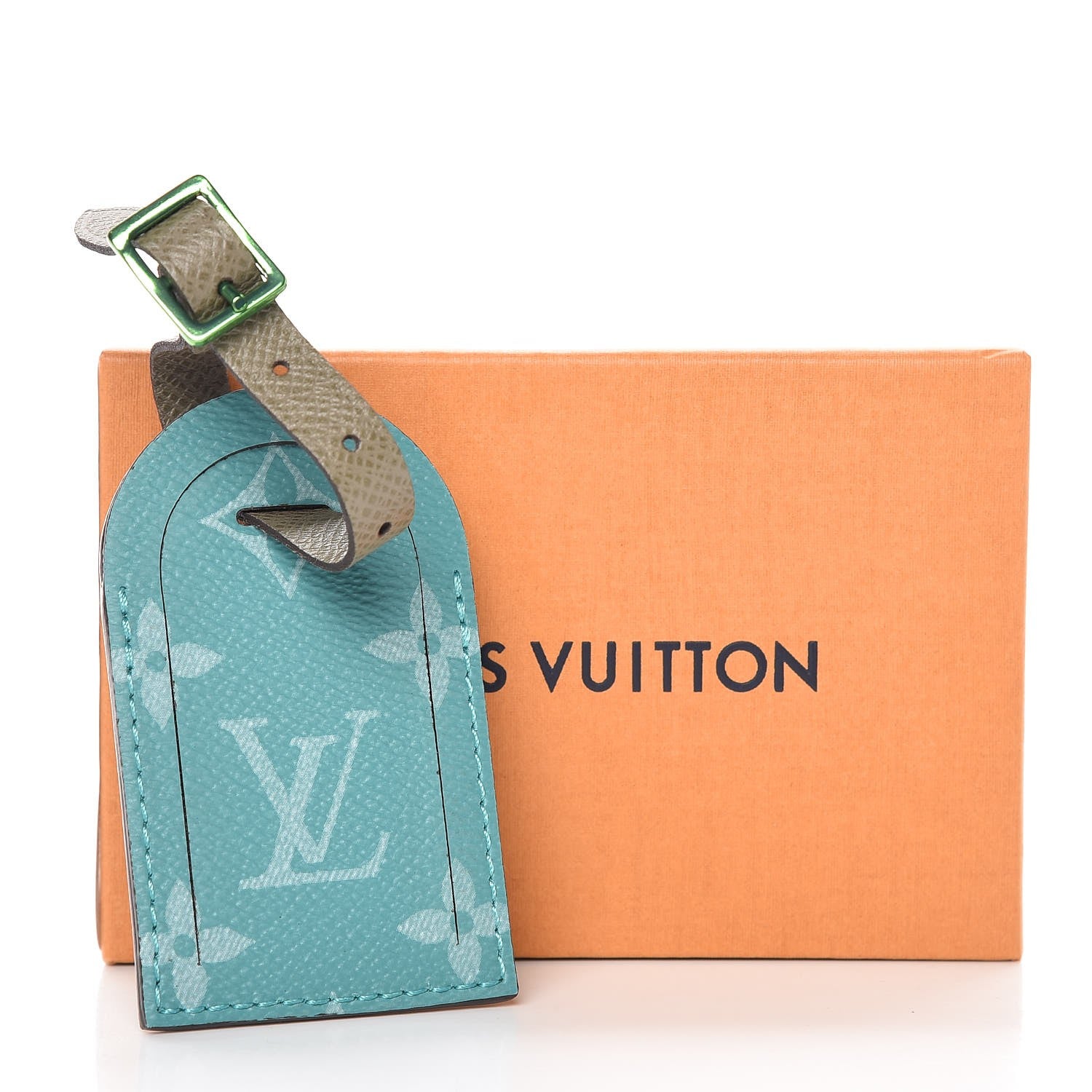 Louis Vuitton Monogram Luggage Tag Turquoise 5 of 5