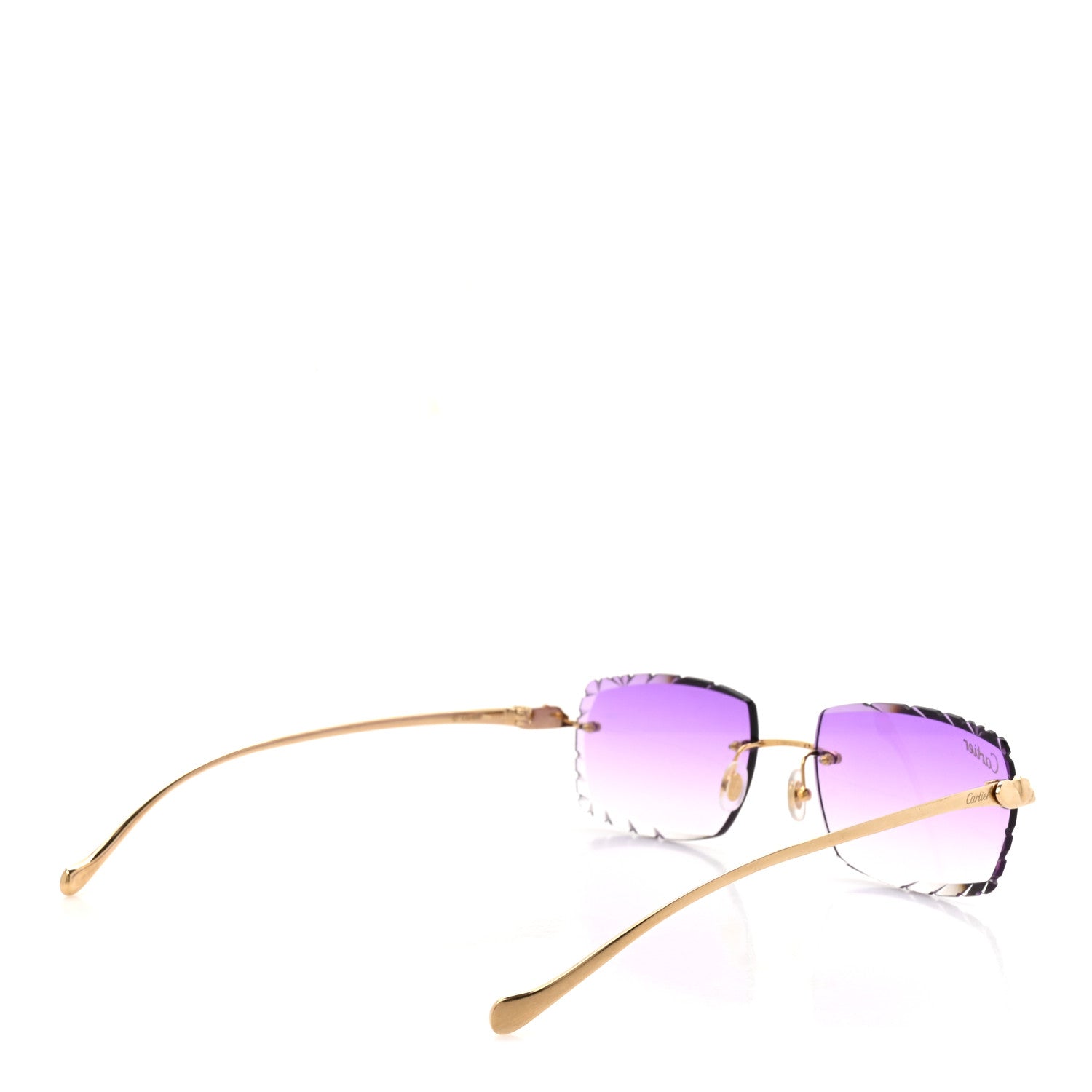 Cartier Metal Rimless Sunglasses CT0030O-002 Purple 8 of 15