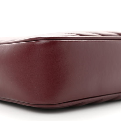 Saint Laurent Calfskin Matelasse Monogram Lou Camera Bag Dark Legion Red 9 of 10