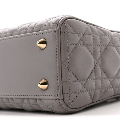 Christian Dior Lambskin Cannage Small Lady Dior Grey 10 of 17