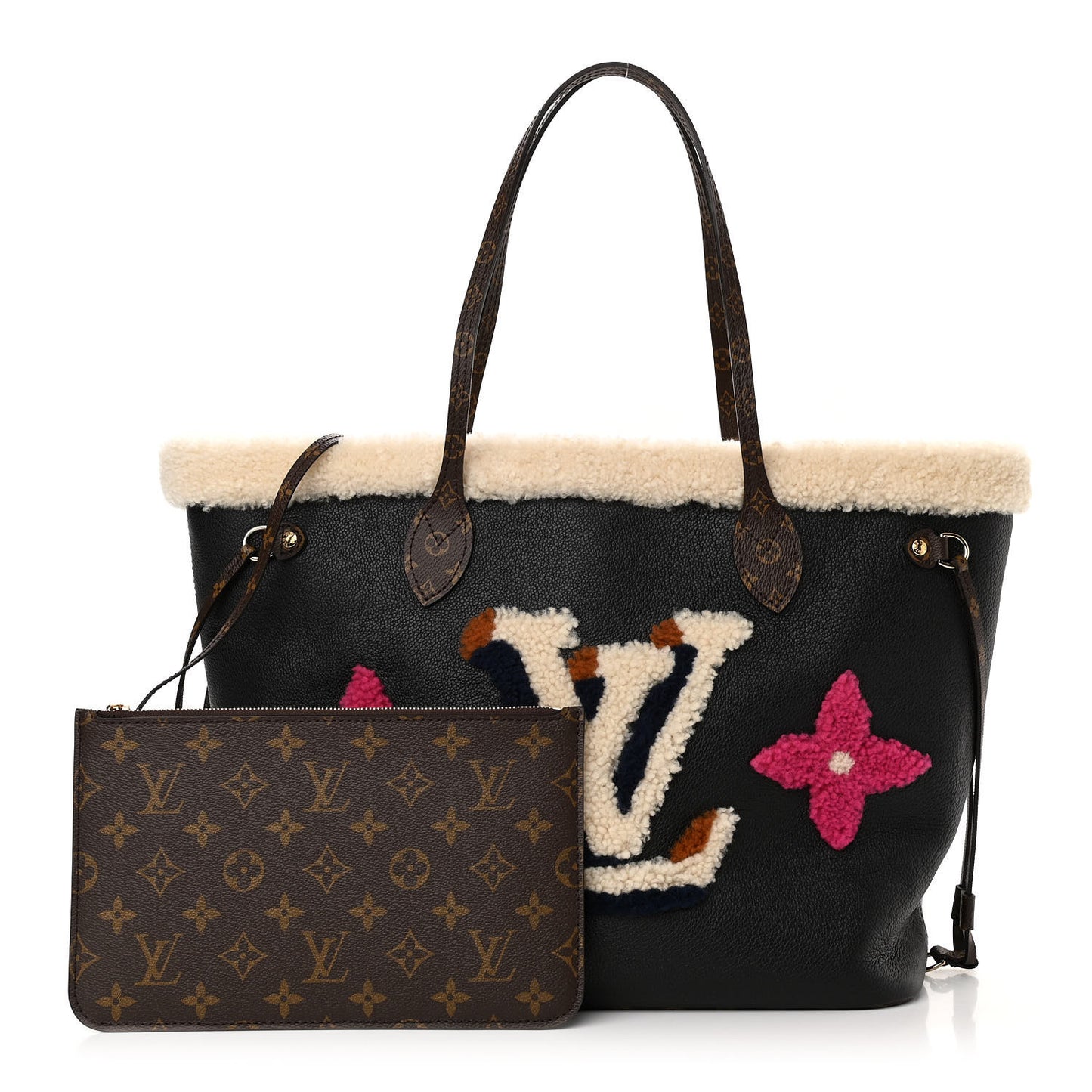 Calfskin Monogram Teddy Neverfull MM Black