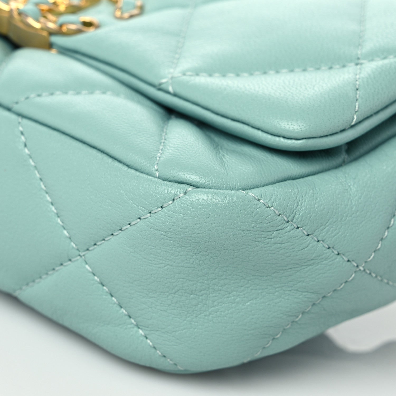 Chanel Lambskin Quilted Chanel 19 Waist Bag Light Blue 9 of 9
