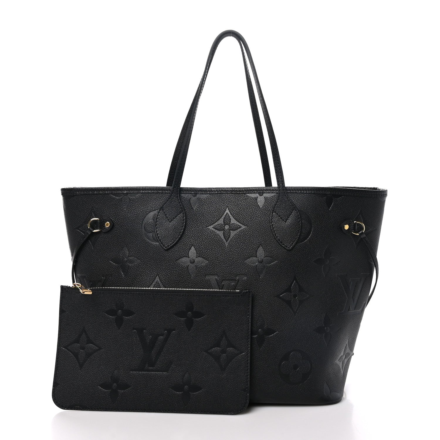 Louis Vuitton Empreinte Monogram Giant Neverfull MM Black 3 of 10