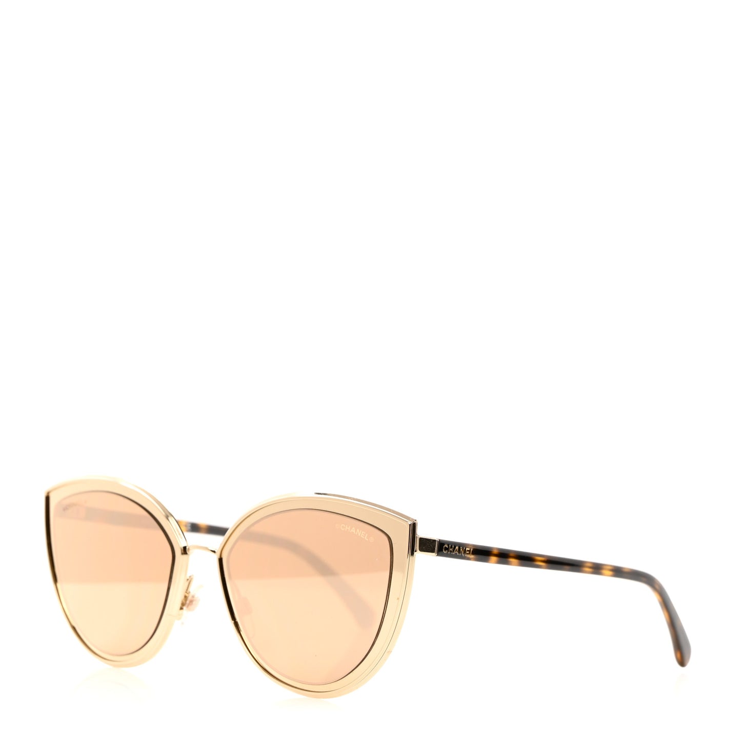 Metal Cat Eye Sunglasses 4222 Gold