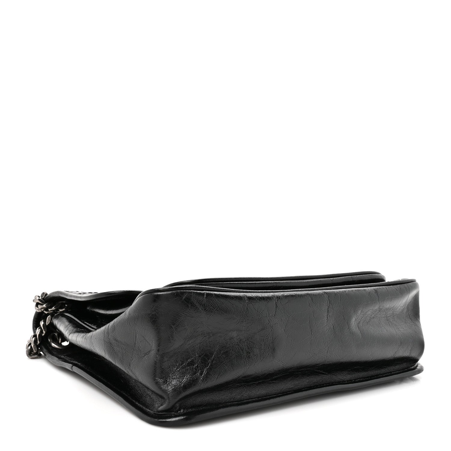 Saint Laurent Crinkled Calfskin Matelasse Monogram Medium Niki Chain Satchel Black 4 of 11
