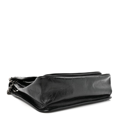 Saint Laurent Crinkled Calfskin Matelasse Monogram Medium Niki Chain Satchel Black 4 of 11