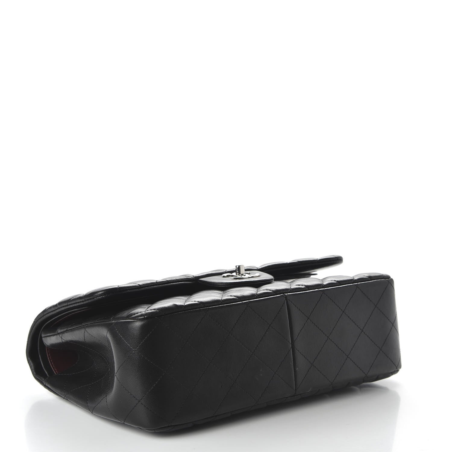 Chanel Lambskin Quilted Jumbo Double Flap Black 4 of 12