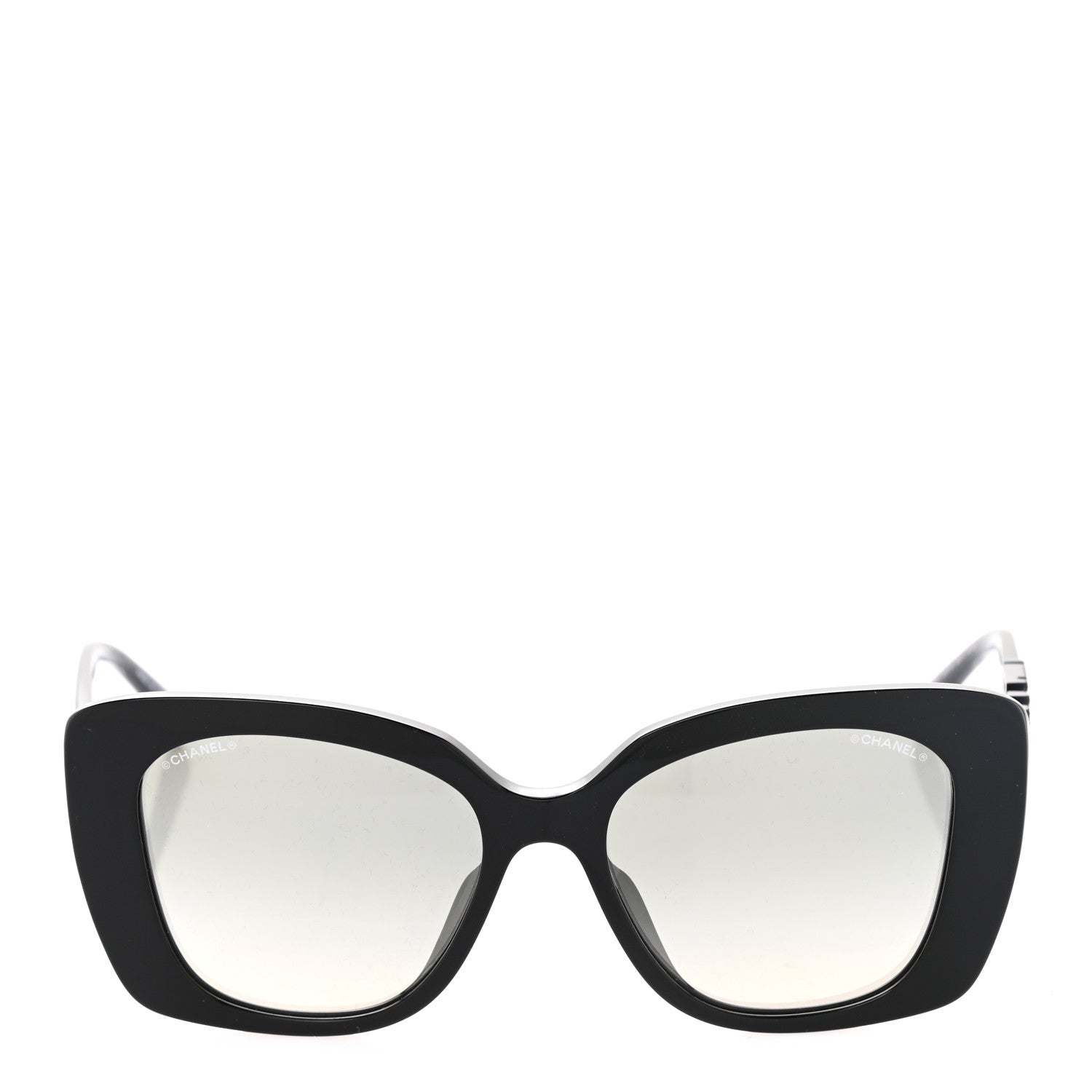Chanel Acetate Strass Polarized Square Sunglasses 5422-B Black 2 of 8