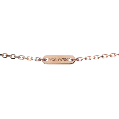 Van Cleef & Arpels 18K Rose Gold Carnelian Sweet Alhambra Heart Pendant Necklace 4 of 8