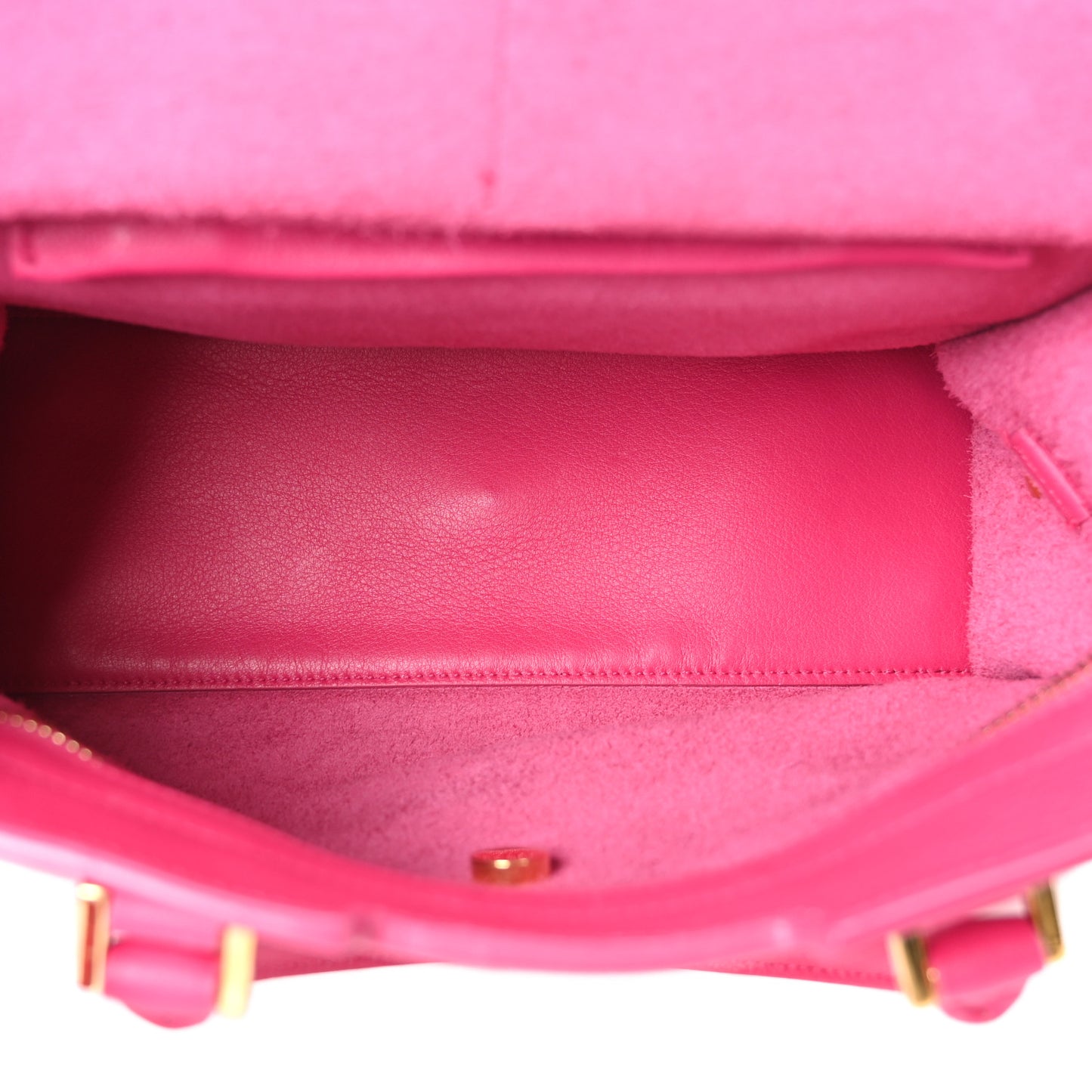 Calfskin Monogram Baby Cabas Fuchsia