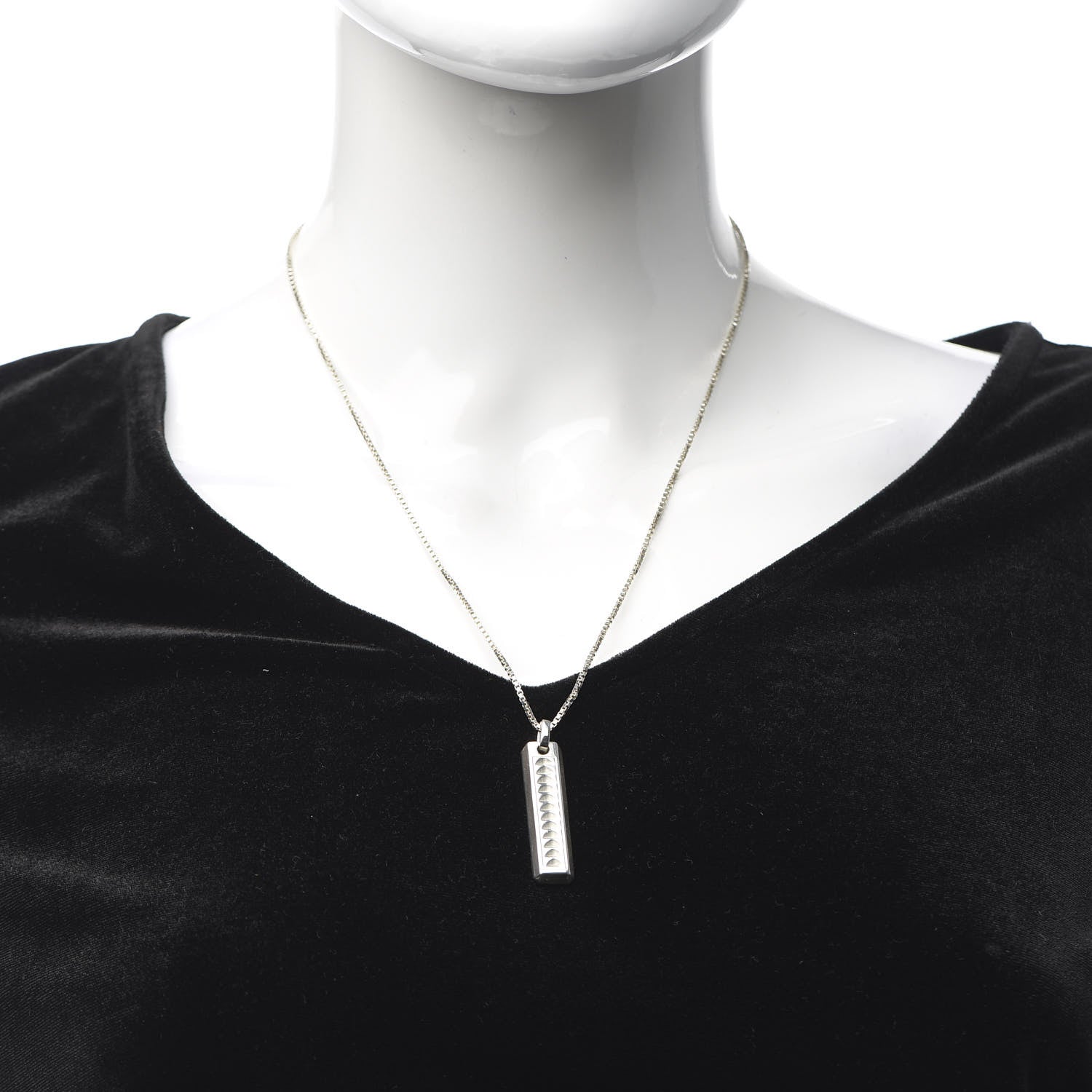 Tiffany Sterling Silver Paloma Caliper Bar Pendant Necklace 2 of 7