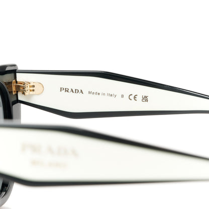 Prada Acetate Sunglasses SPR 14W Black White 6 of 8
