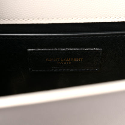 Saint Laurent Grain De Poudre Small Classic Monogram Kate Tassel Satchel Crema Soft 7 of 12