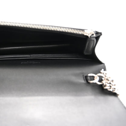 Saint Laurent Smooth Calfskin Classic Monogram Kate Tassel Chain Wallet Black 5 of 9