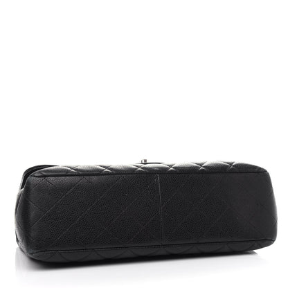 Chanel Caviar Quilted Jumbo Single Flap Black 4 of 14