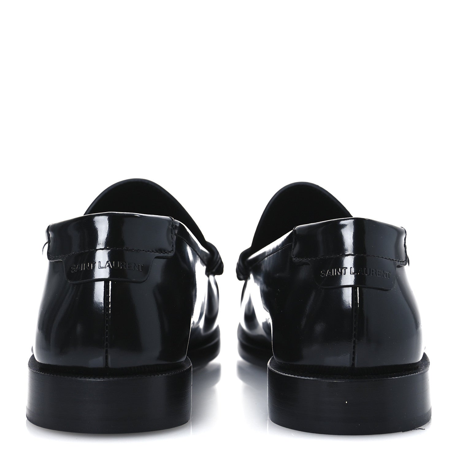 Saint Laurent Calfskin Penny Loafers 38 Black 6 of 11