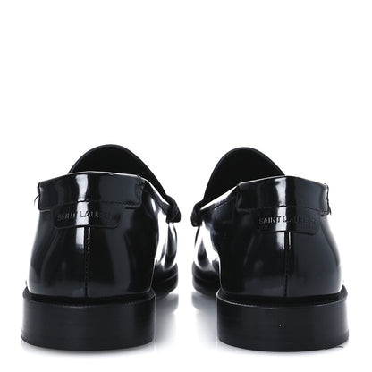 Saint Laurent Calfskin Penny Loafers 38 Black 6 of 11