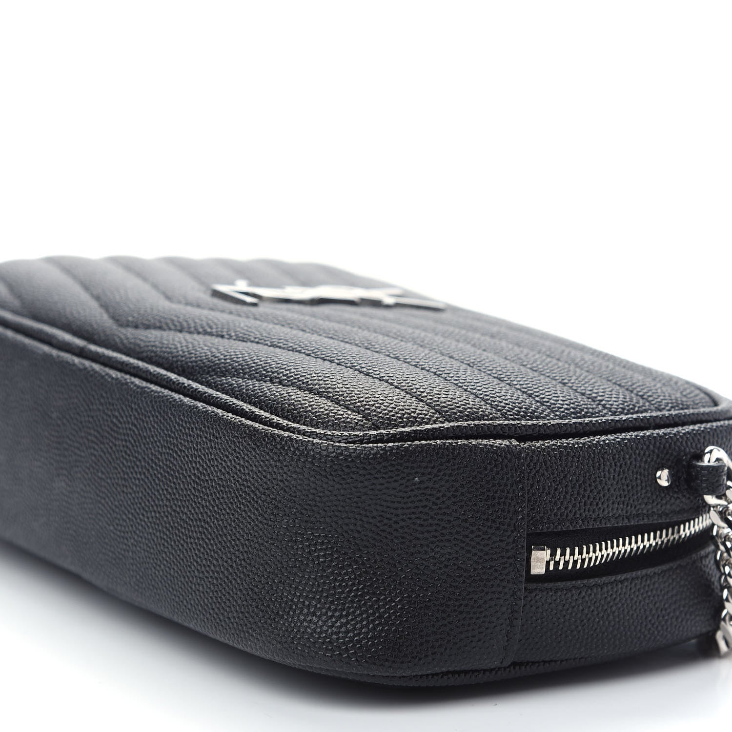 Saint Laurent Grain De Poudre Matelasse Monogram Mini Lou Camera Bag Black 8 of 8