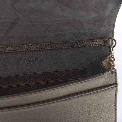 Christian Dior Metallic Calfskin Diorama Wallet on Chain Pouch Light Gold 7 of 8