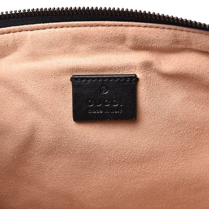 Gucci Azalea Calfskin Matelasse Heart GG Marmont Zip Pouch Black 5 of 8