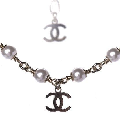 Chanel Pearl CC Chain Anklet Gold Pearly White 4 of 6