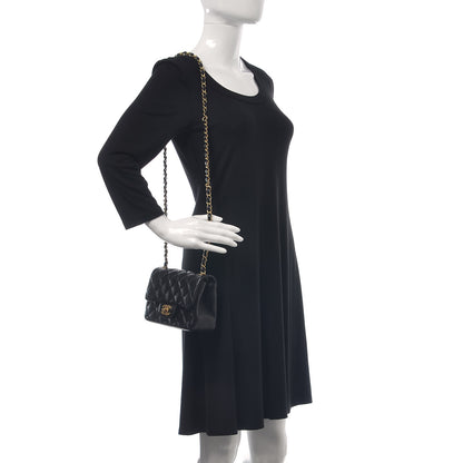 Chanel Lambskin Quilted Mini Square Flap Black 2 of 8