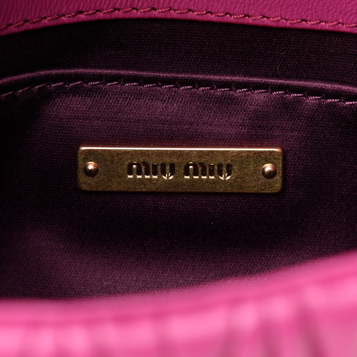 Miu Miu Nappa Matelasse Crossbody Flap Fuxia 6 of 9