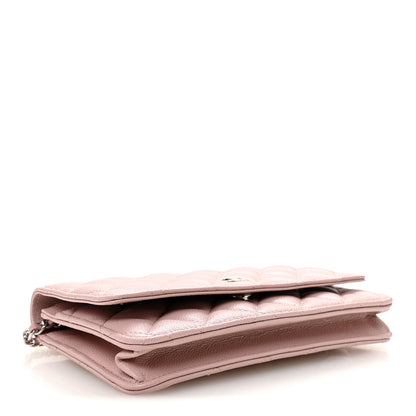 Chanel Caviar Quilted Wallet on Chain WOC Light Pink 4 of 12