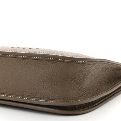 Hermes Taurillon Clemence EVELYNE III PM Etoupe 10 of 11